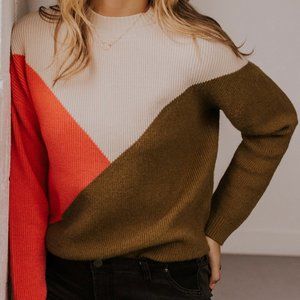 Color block sweater